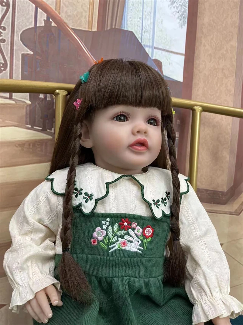 NPK 60cm Kids Toys Doll Soft Cloth Body Reborn Toddler Girl Doll Princess Lifelike Soft Touch Baby Doll Gifts for Children
