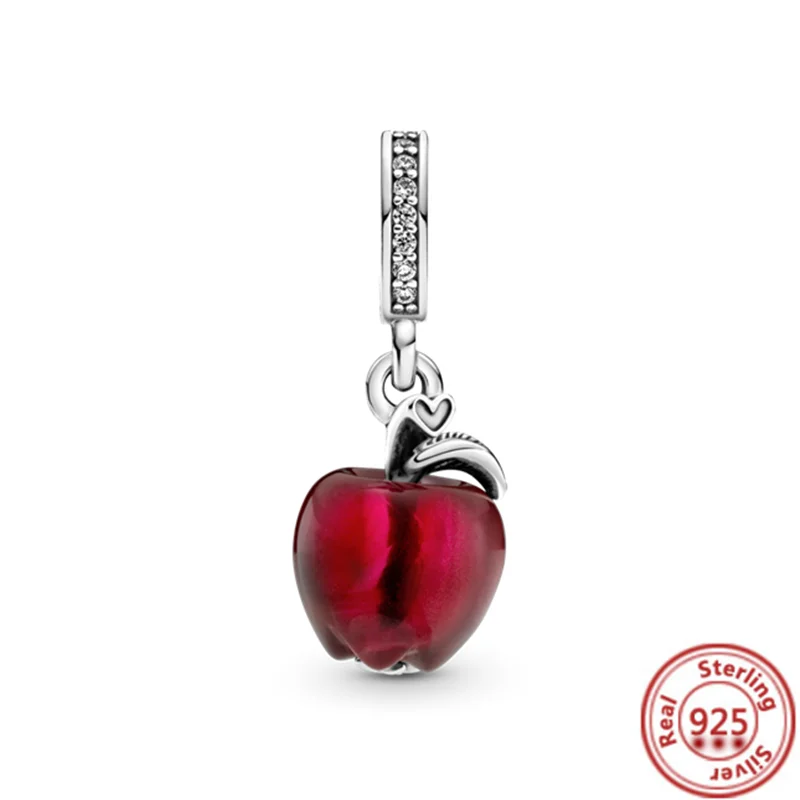 925 Silver Loose Beads I Love You Love Heart Dangle Charm with Cubic Zircon Fit 925 Sterling Silver Charm Bracelet Making