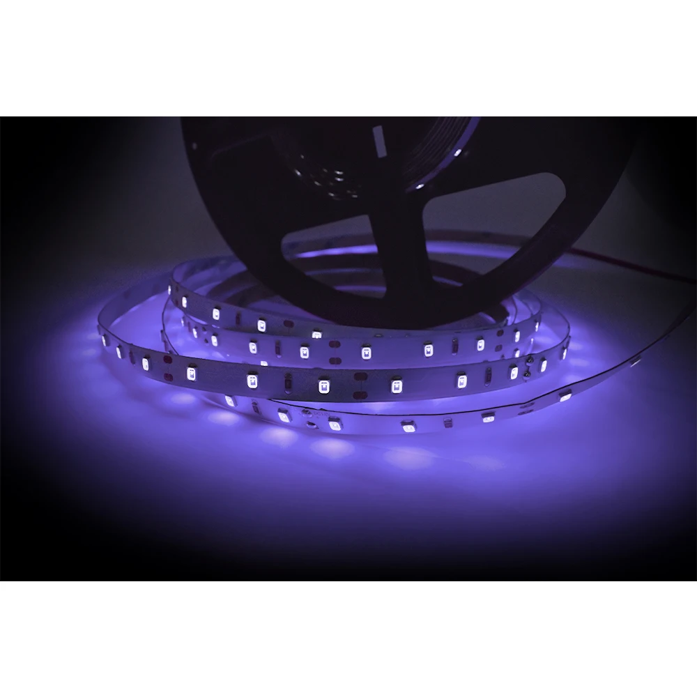Фиолетовая Светодиодная лента SMD2835 365 нм 395 UV UVC UVA
