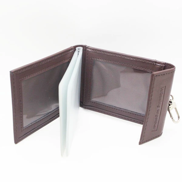 
OEM large capacity card holder foldable PU leather ID case business card sleeve Holder 