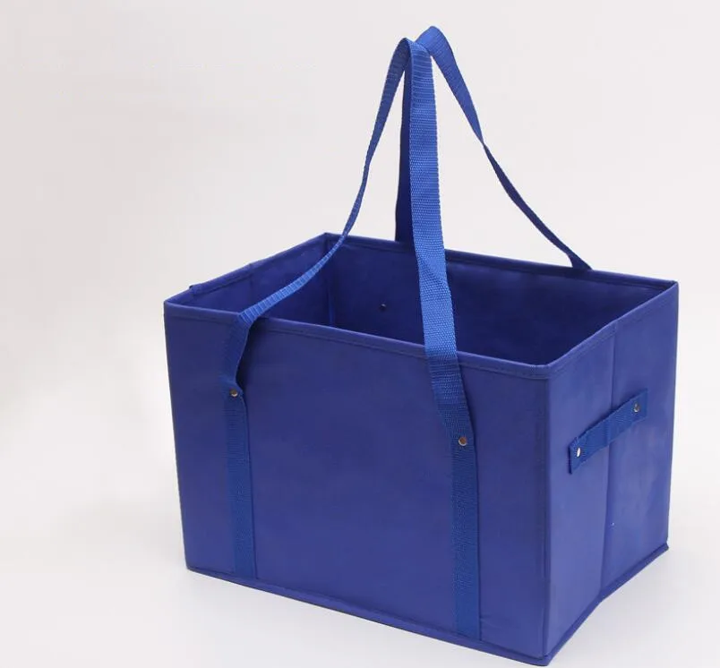 Premium Quality Heavy Duty Foldable Grocery Bag with Extra Long Handles Large Reusable Grocery Shopping Box Bags