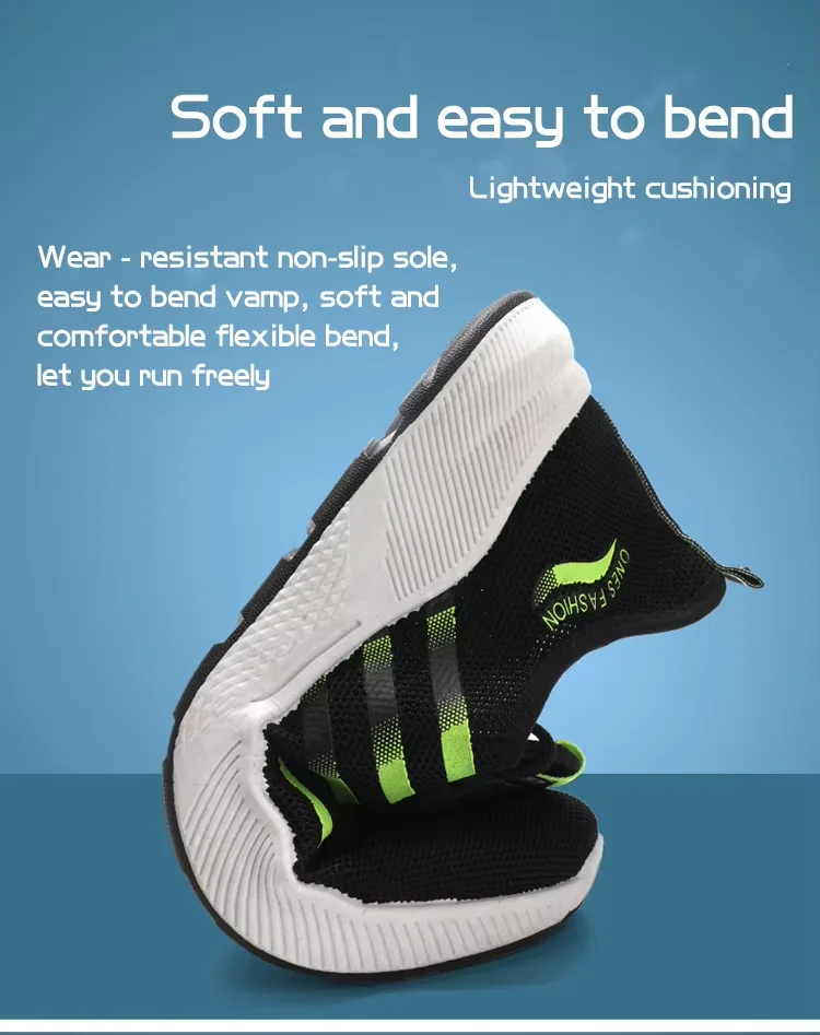 KUNTAI soft trainers for boys fashion trend shoes light weight flat shoes men anti-slip soles cheap stock sneakers wholesale