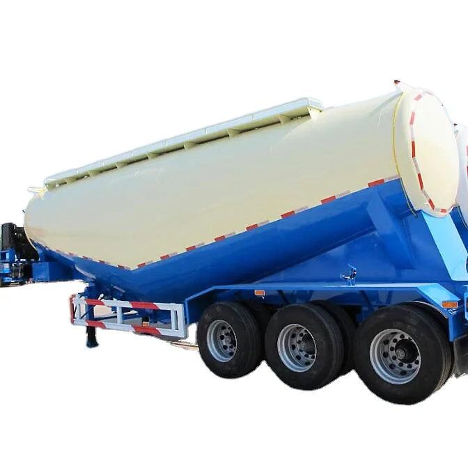 factory price 3 Axle 50 ton dry fly ash bulk cement powder tank semi trailer cement bulk carrier truck
