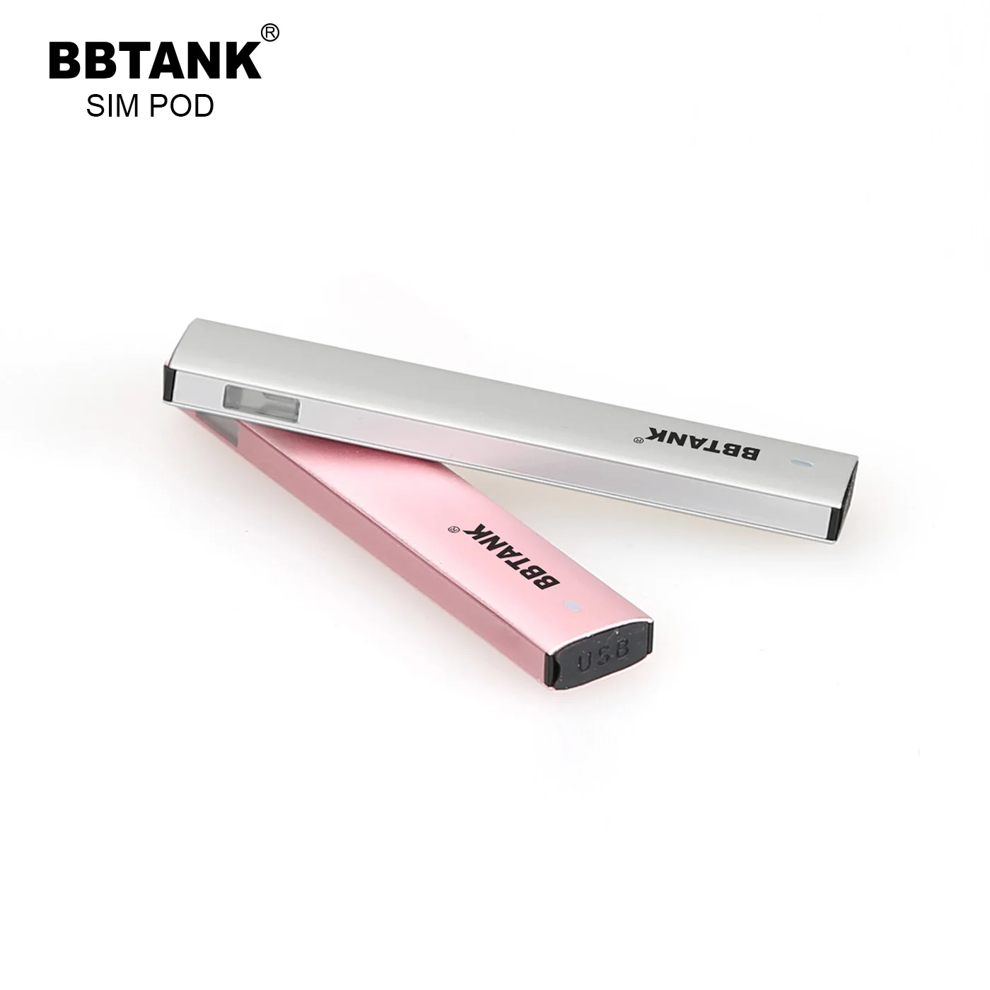 Ceramic coil pod vaporizer cartridge empty buttonless vape pen BBTANK Sim Pod custom CBD pens packaging box with logo