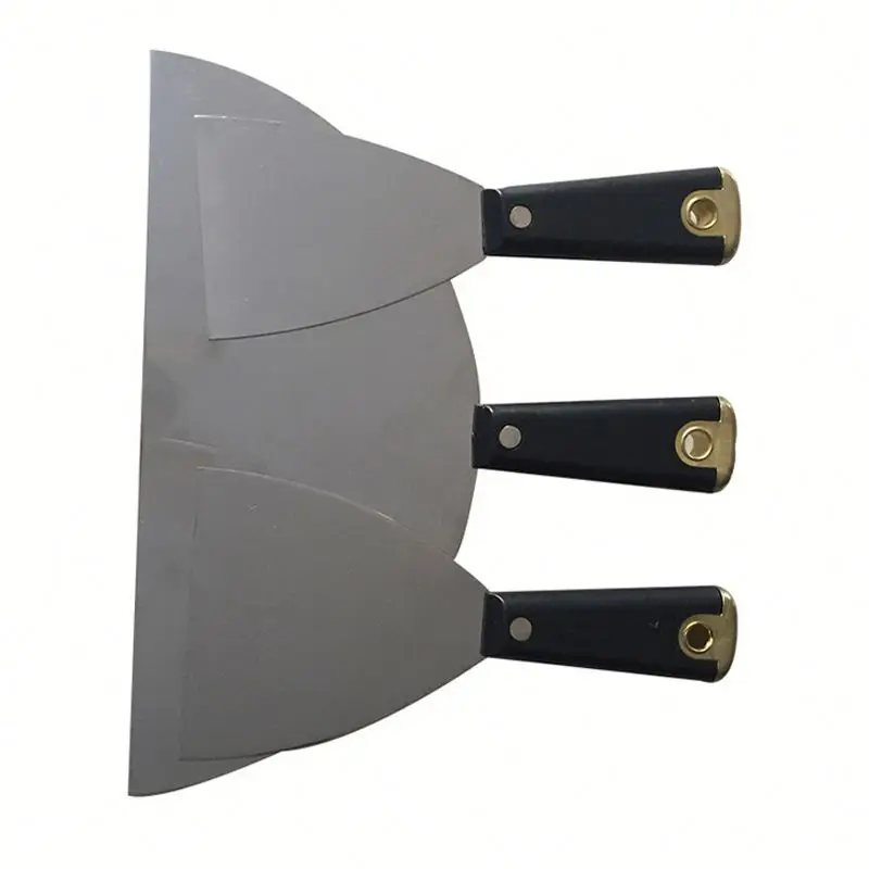 Drywall Taping Tools Mirror Polished Floor Scraper Putty Knife With Plastic Handle