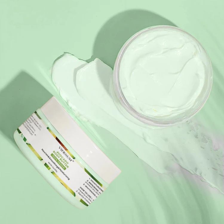 Hot Sale Custom Own Logo Natural Skin Care 100% Organic Avocado Body Cream Lotion Body Butter