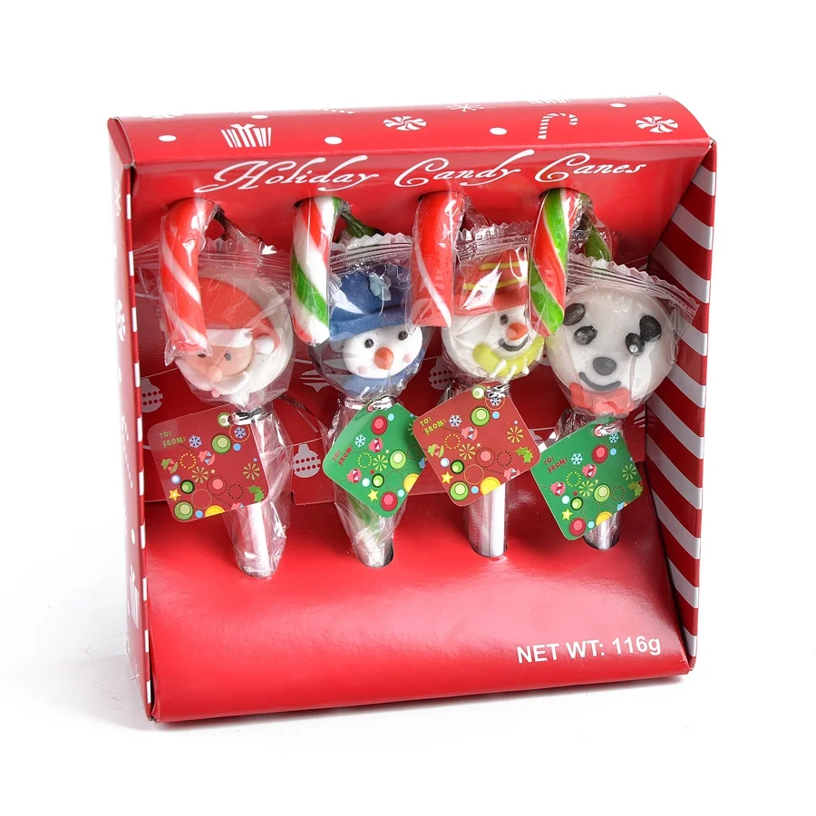 Individual Packing Marshmallow Christmas Jelly Lollipop Candy