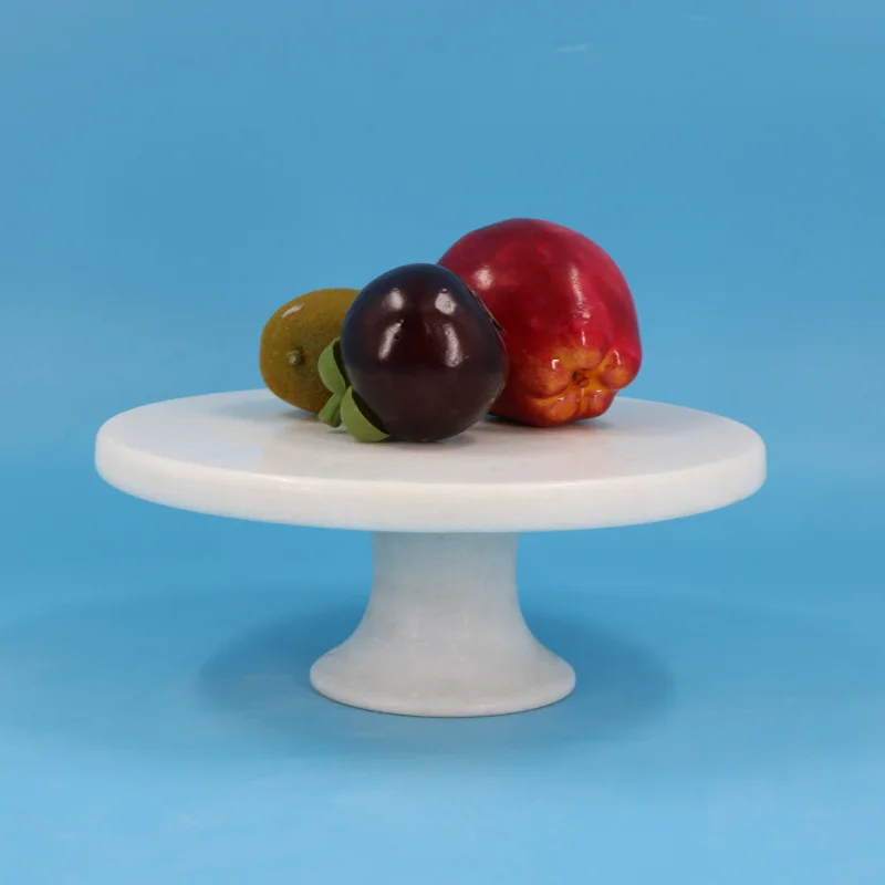 good selling Kitchen Restaurant Bakery wedding cake stand marble bracket circular stone tray