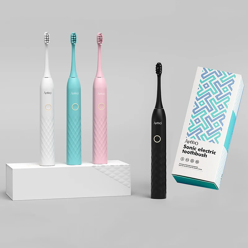 IPX7 портативная матовая черная для взрослых Водонепроницаемая OEM частная этикетка USB перезаряжаемая Ультразвуковая электрическая зубная щетка