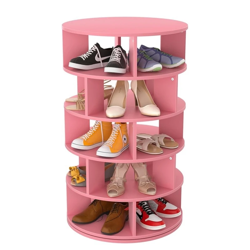 living room rotatable pink rotary 360 degrees rotating circular revolving shoe rack storage cabinet rotaiting shoe cabinets
