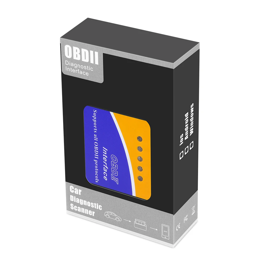  Мини-сканер OBD2 ELM327 V1.5 для
