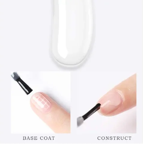 Low MOQ High Quality Nail Base Coat Uv Gel Custom Logo Long Lasting Clear Construct Base Coat Gel