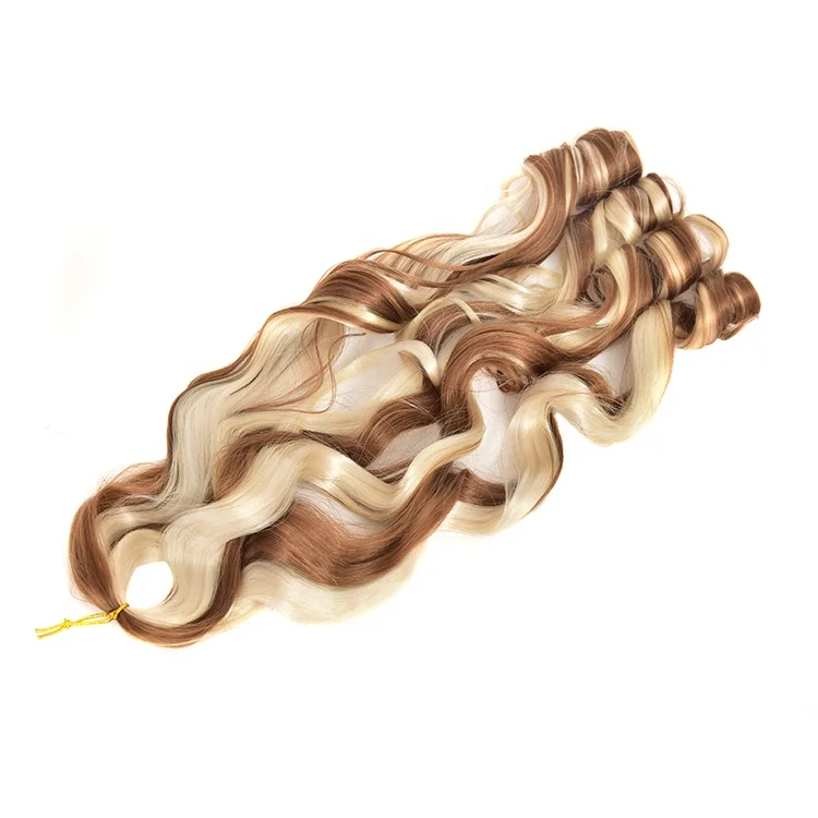 22 Inch Free Shipping Wholesale Synthetic Spiral Curly Loose Wave Spanish French Curl Braiding Hair Extension