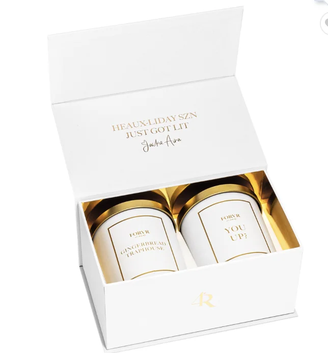 Guangzhou Yifeng роскошные белые Квадратные Картонные золотые банки упаковочная коробка подарочные наборы коробки для свечей