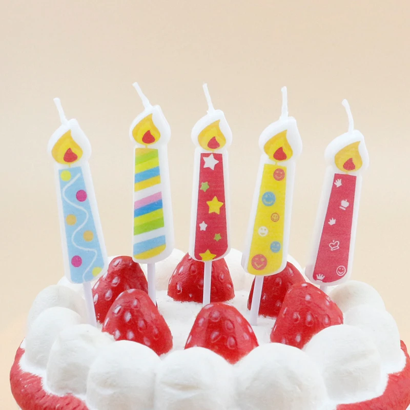 2024 New Design Flame Shape Birthday Candles For Cake Decoration