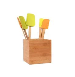 Kitchen Accessories Cooking Tools Utensils Set Tops Tees Bamboo Natural Clothing Hot Sale Custom Bambot-shirtn Handles Silicone