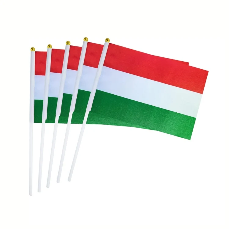 100% Polyester Promotional Custom Georgia Mini Stick Flag Hand Held Waving Flags All Countries