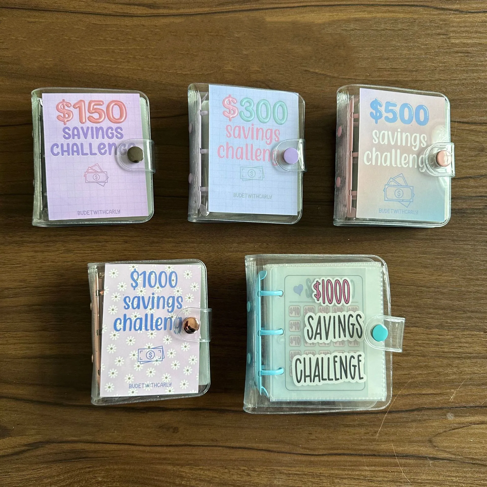 New student envelope set money saving chagllenge mini size binder budget cover sheets inside bags beginners photo album