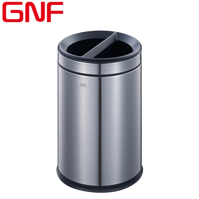 GNF 8L household round dustbin open top recycle bin with plastic bin inside