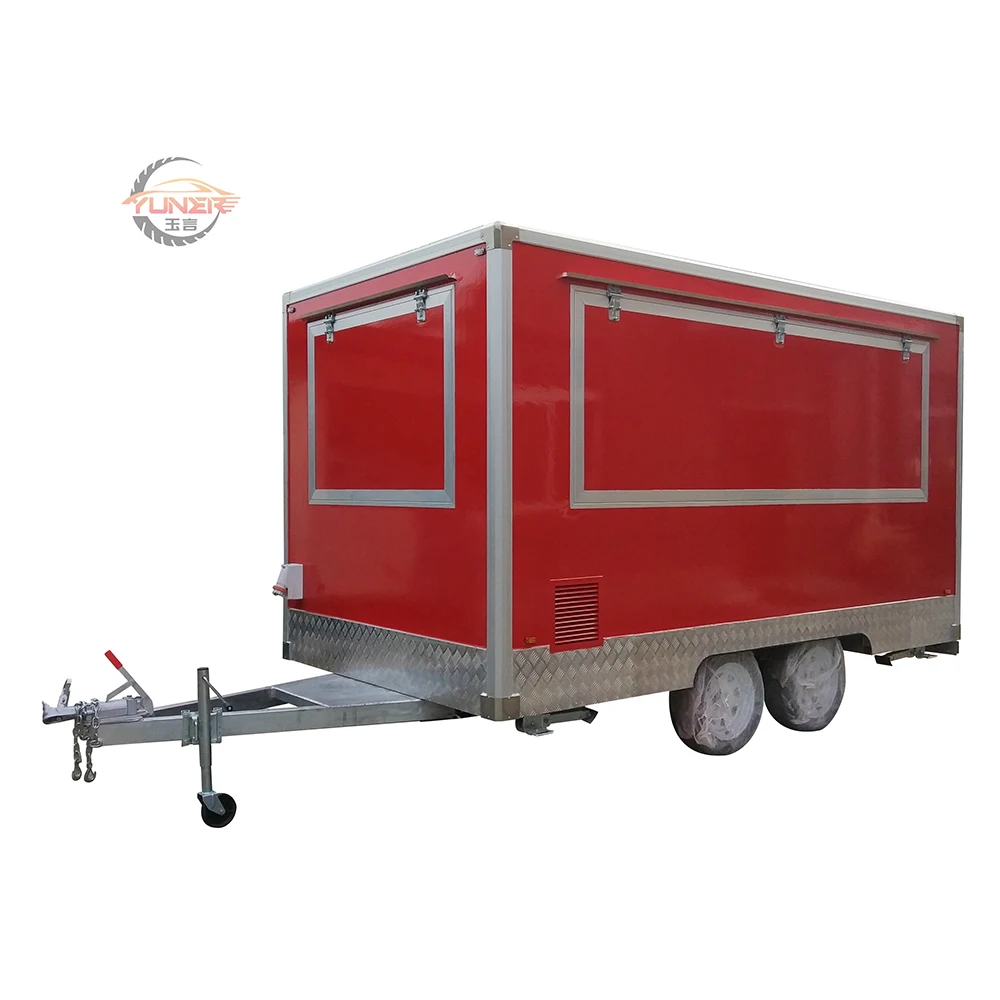 Wholesale Customized Multifunctional FRP Square Mobile Restaurant Food Truck for BBQ