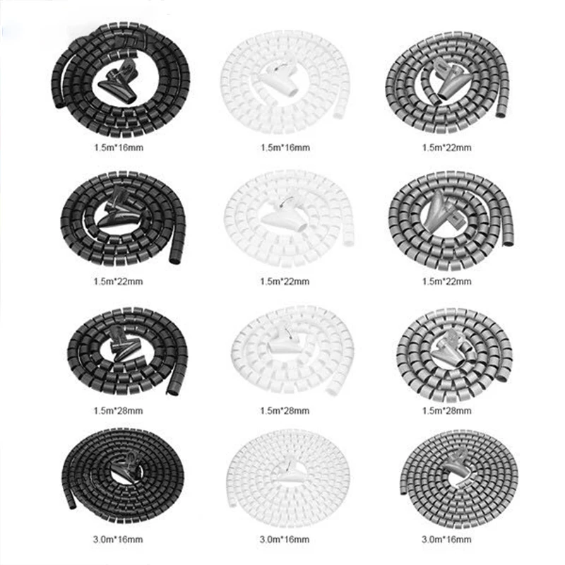 New Type Insulation Plastic Spiral Cable Wrap,Spiral Hose Wrap Cable Tidy