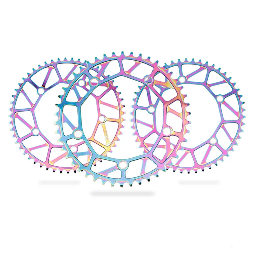 Litepro Hollow Single Disc Folding Bike Chainring Bicycle Crankset 130BCD Ultralight Chainwheel 46/48/50/52/54/56/58T
