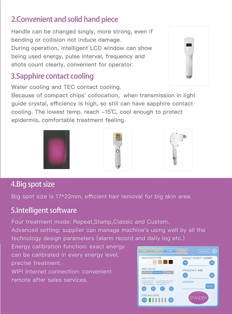 Salon SPA Commercial  100 Million Lifespan LED Hair Removal Laser Machine /  808 alexandrite diode laser hair removal machine