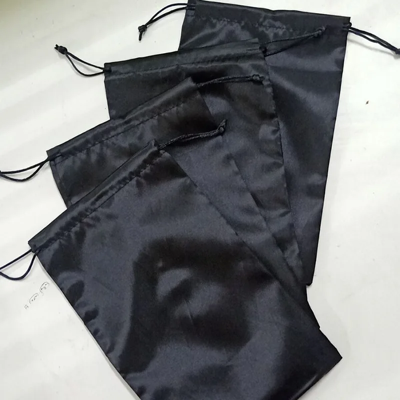 Factory Satin Bag Custom Large Drawstring Lingerie Satin Bag Bonnet Headband With Custom Logo