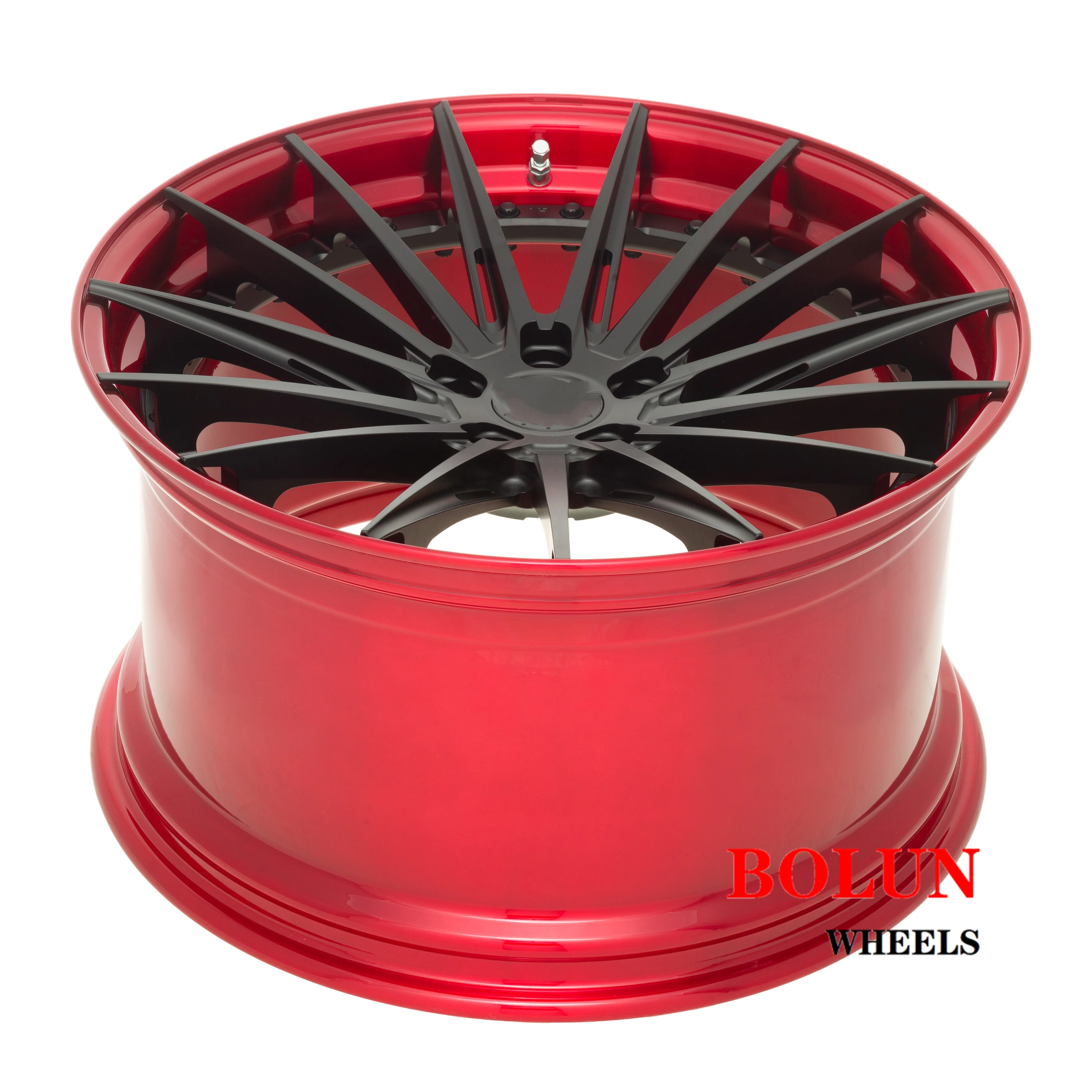 China Bolun Factory Custom Rim 5 hole 5X130 5X114.3 2 piece Racing Car Forged Wheels For 18 inch 19 inch 20 inch 21 inch 22 inch