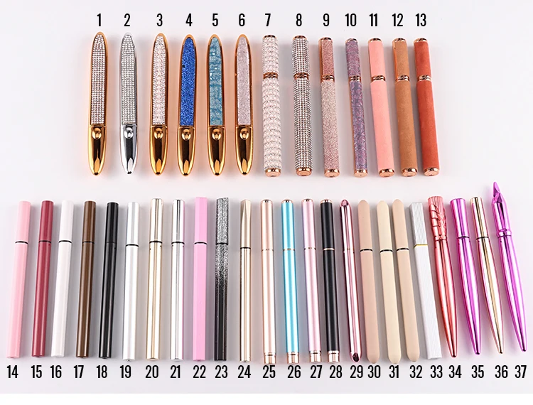 New Design 2 In 1 Private Label Custom Logo Colored Waterproof Glitter Liquid Black Lashglue Glue Pen Eyeliner For Makeup