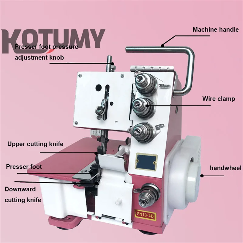 Small Overlock Sewing Machine Home Three Threads Four Threads Portable Sewing Machine Overlock Sewing One Machine 220V
