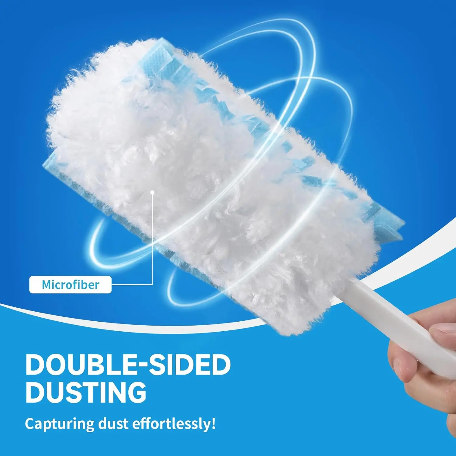 Multi-Surface Disposable Dusters 360 Heavy Duty Duster Kit Includes 30 Dusters Refills and 1 Handle,