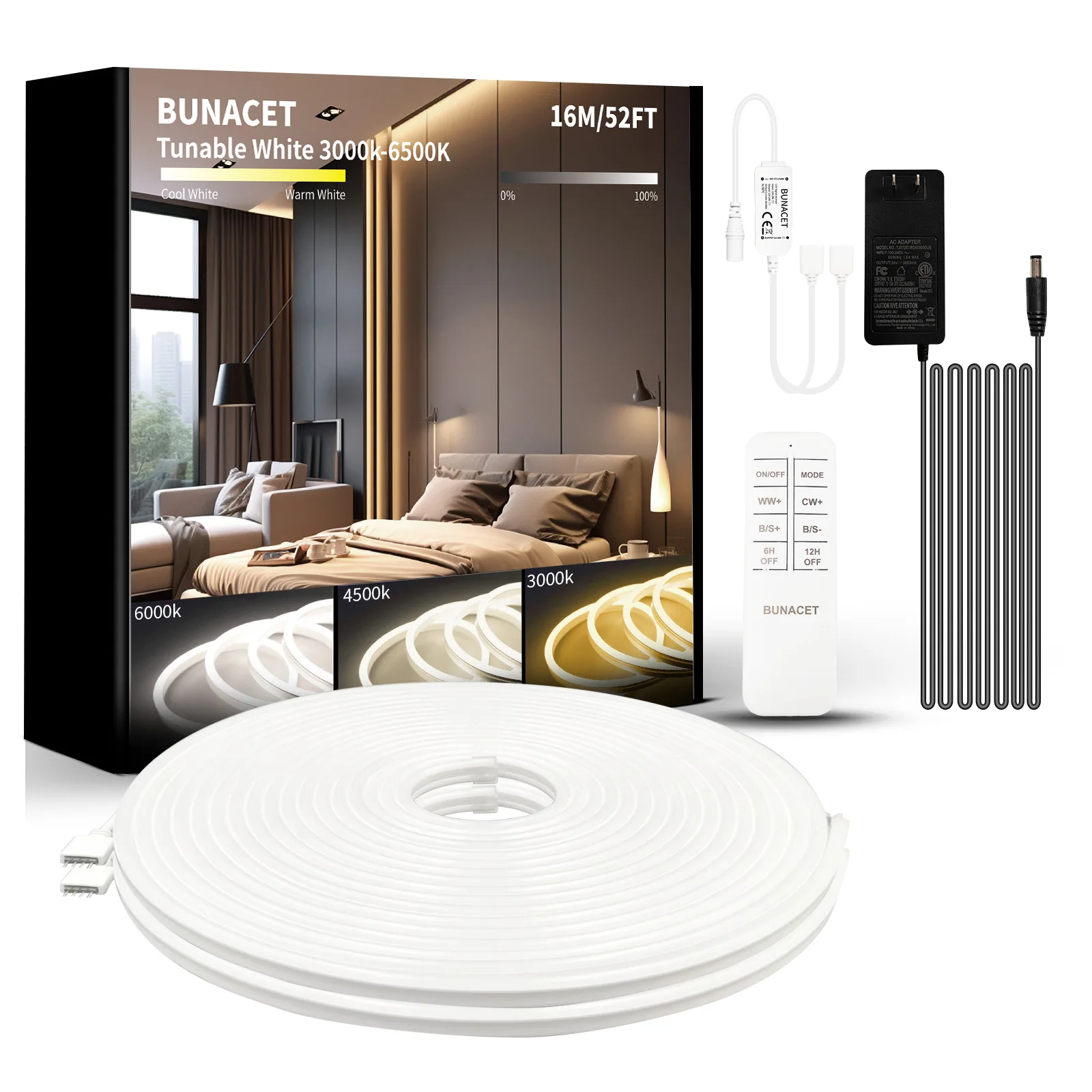 Manufacturer Wholesale Waterproof Color Neon Led Lights Flexible Soft Strip Dual color temperature neon tape set