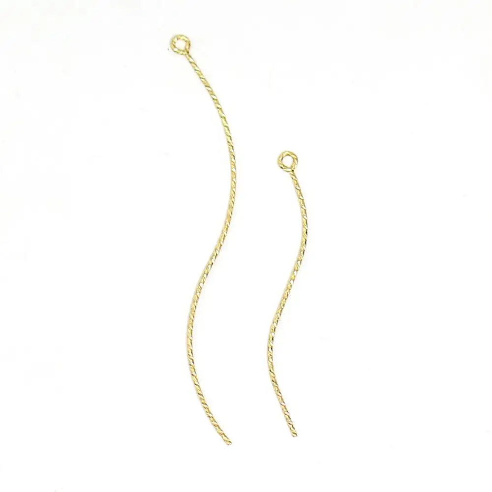 Beadsnice  Gold Filled Eyepins Eye Pins Headpins for Beading Pendant Bail Bulk Jewelry Supplies ID39929
