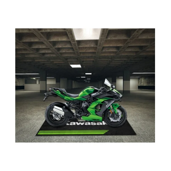 Custom Logo Printed Washable Anti-slip Oil-absorbent Motorcycle Foot Mat for Racing
