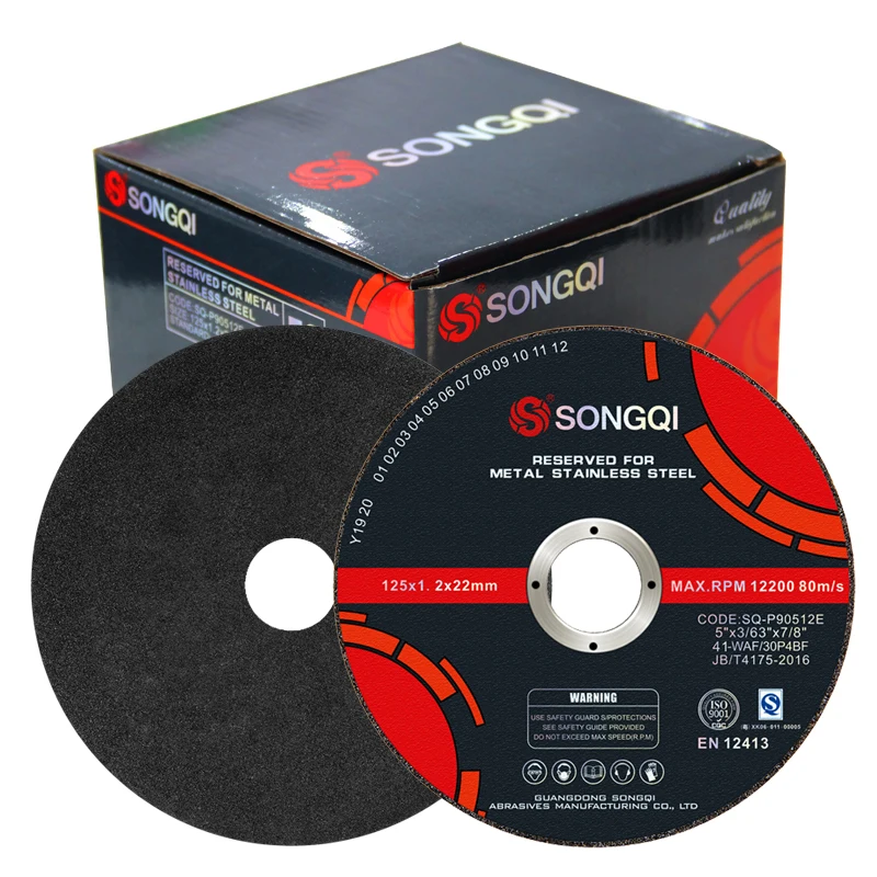 China High Quality SONGQI 125 mm 5 inch Cutting Wheel / Grinding Abrasive Cutting Disc for Metal  Stainless Cutting