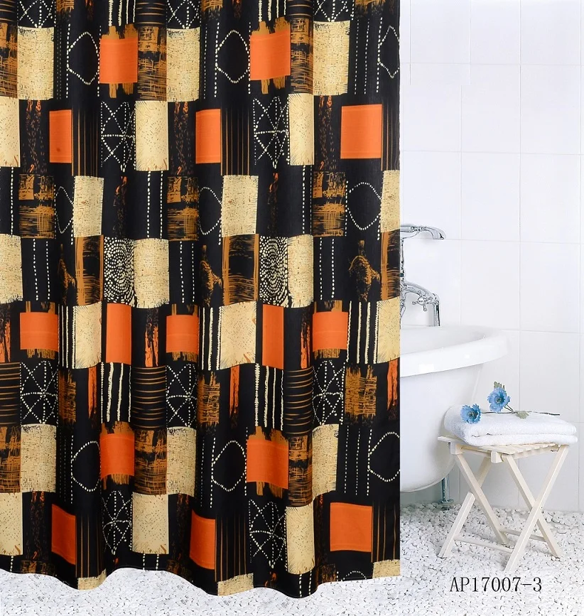 Top Quality Custom Printed Hoom Curtain Textile Dressing Decorative Polyester European Luxury Shower Curtain