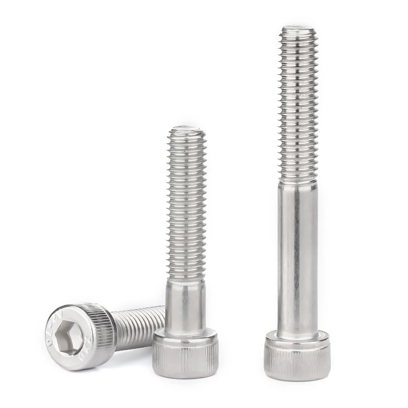 304 Stainless Steel DIN912 Cup Head Hexagon Socket Screw-half Thread M4 M5