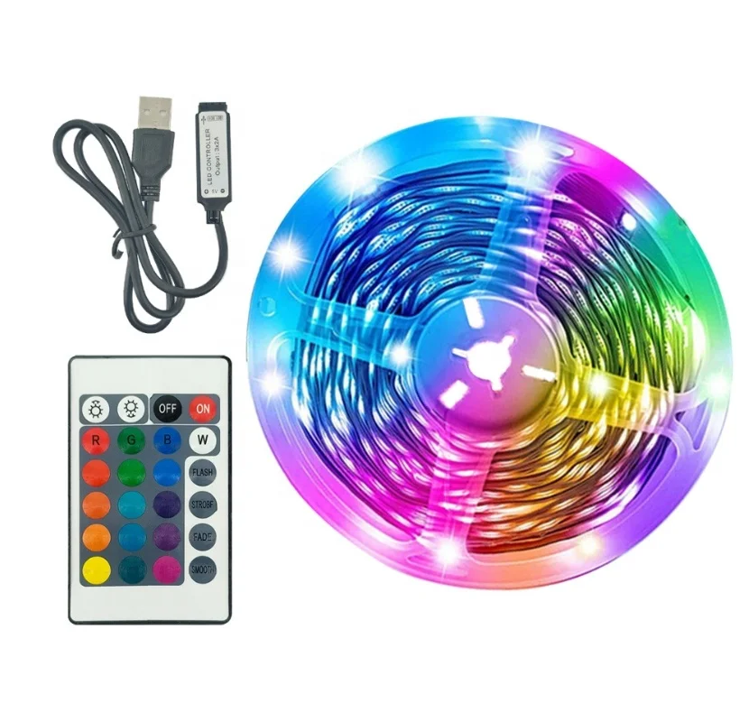 USB 5V Flexible Lighting Set Led Strips 5050 Smd Streifen Licht TV Backlight Kit RGB Smart Led Strip Lights For Home Decoration
