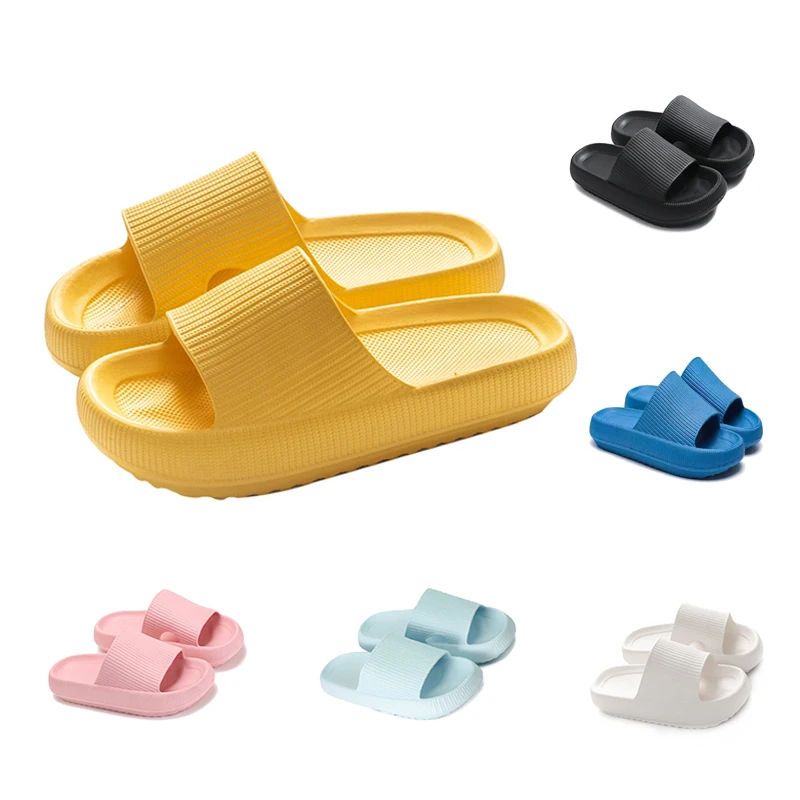 Luxury Summer EVA Rubber Soft Thick Sole House Pillow Slides Unisex Indoor Outdoor designer sandals Women slippers