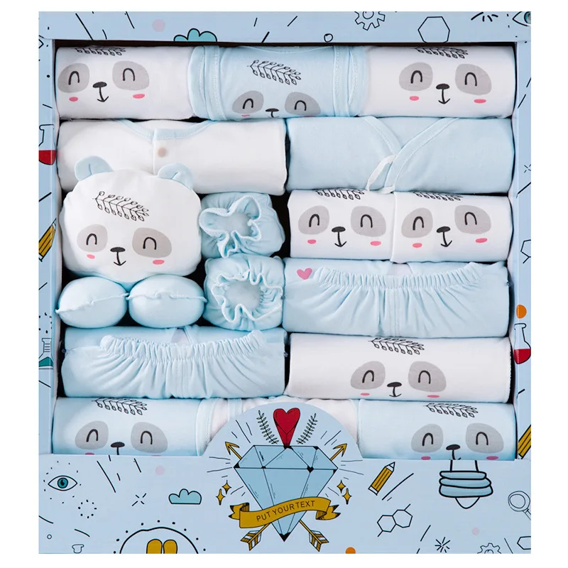 Wholesale  18pcs Baby Sleepwear Gift Package Newborn Clothes Baby Gift 100% Cotton Baby Shower Gift Set Box