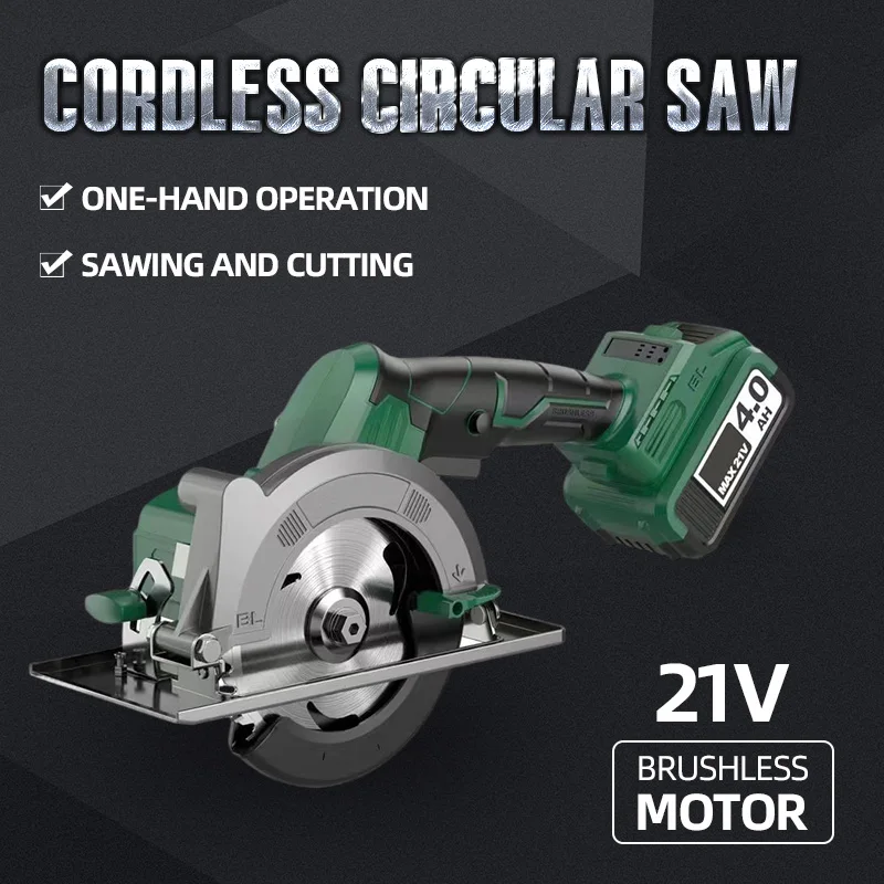 Mini Professional Cordless Circular Saw Portable DIY Grade Metal Sawting with Lithium Battery for Wood Saw Applications