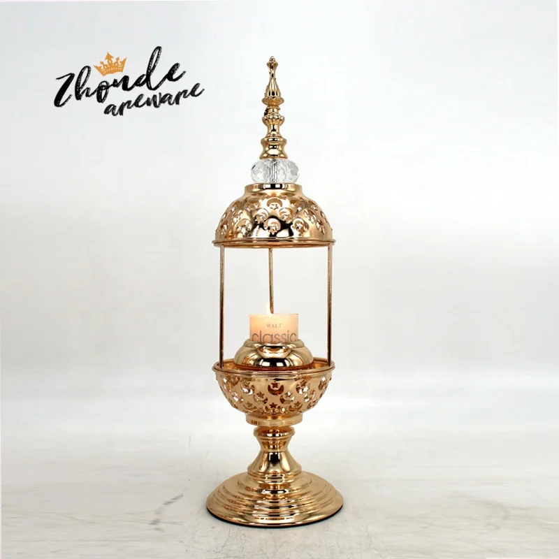 factory golden candle holder metal wedding candle stand holder for home ornaments wholesale
