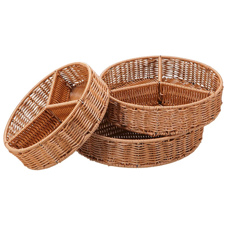 Cheap Eco-friendly rattan tray and basket