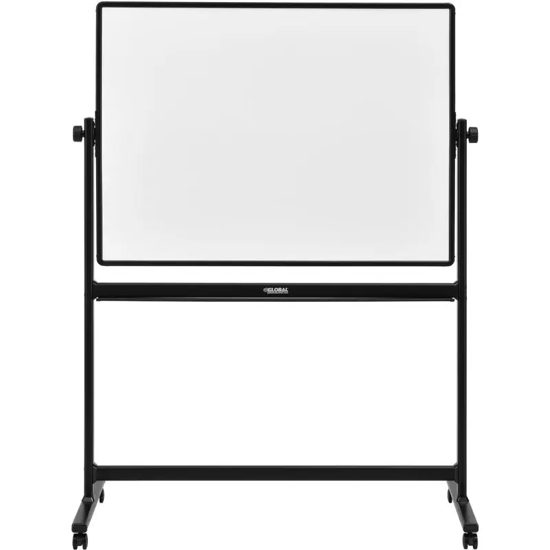 Mobile Reversible Whiteboard Easel,Dura-Rite HPL Markerboard Surface,Double Sided Magnetic plastic easels