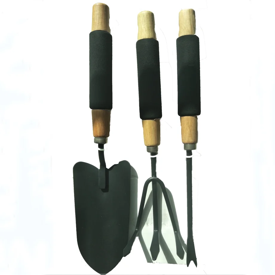 Garden Tool Set, midium size Gardening Tools Set Rake Fork Cultivator Trowel Kit, 4PCS/MINI 3PCS Gardening Kit