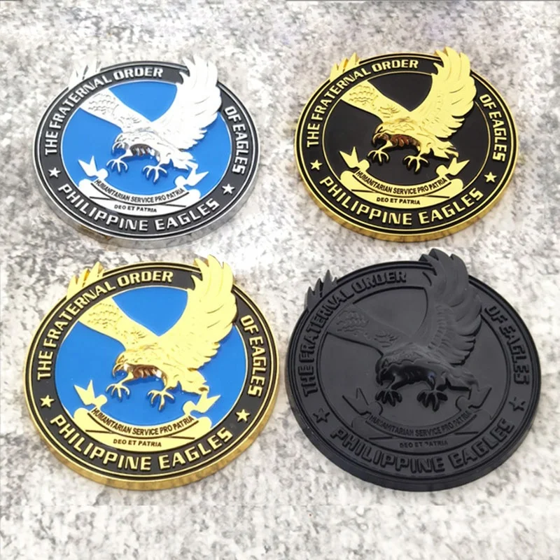 70mm High quality metal badge sticker zinc alloy Eagle Totem nameplate, for doors, side fenders, fuel tank caps, bumpers etc