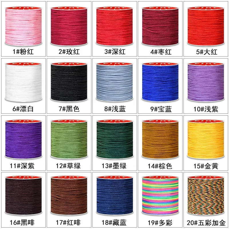the wholesale 50g No.72 0.8mm 80 meters Taiwan Jade Thread Nylon Thread For DIY Jewelry Making Woven Bracelet