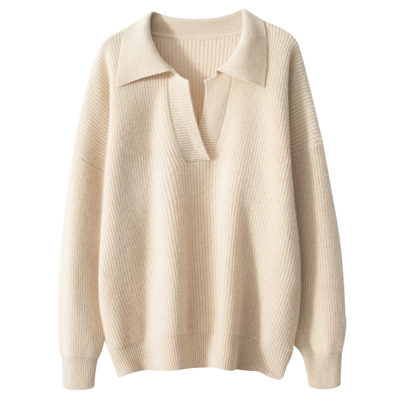 2022 new crew neck Cashmere Womens oversize Sweater solid 100%cashmere sweater