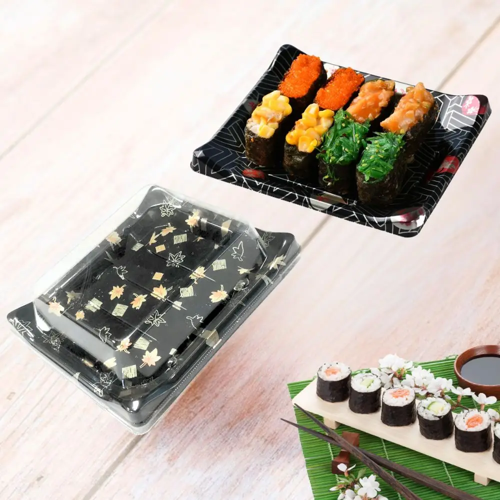 Пригодный для вторичной переработки суши сашими на вынос противотуманная крышка одноразовая с тиснением и